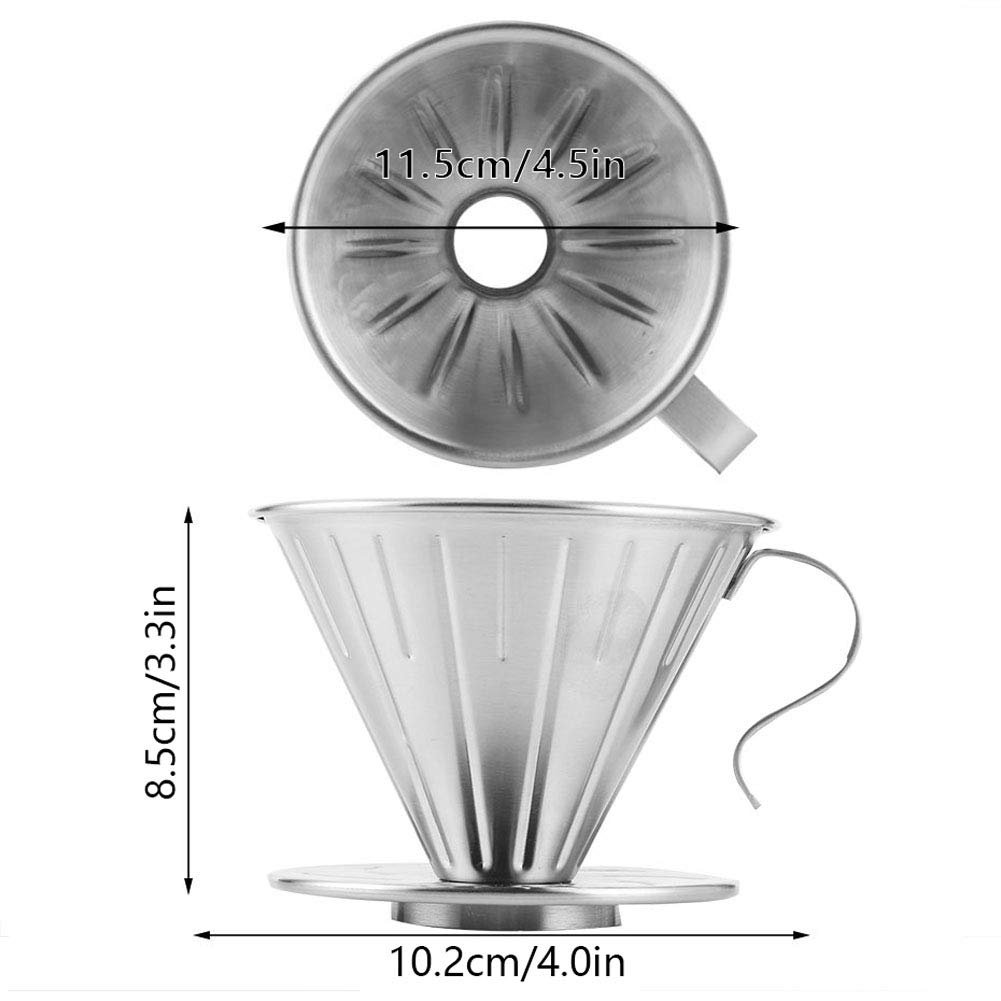 Pour over Stainless Steel Reusable Coffee Dripper D579