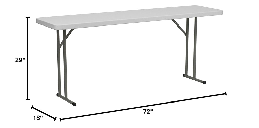 6-Foot Granite White Plastic Folding Training Table G9730