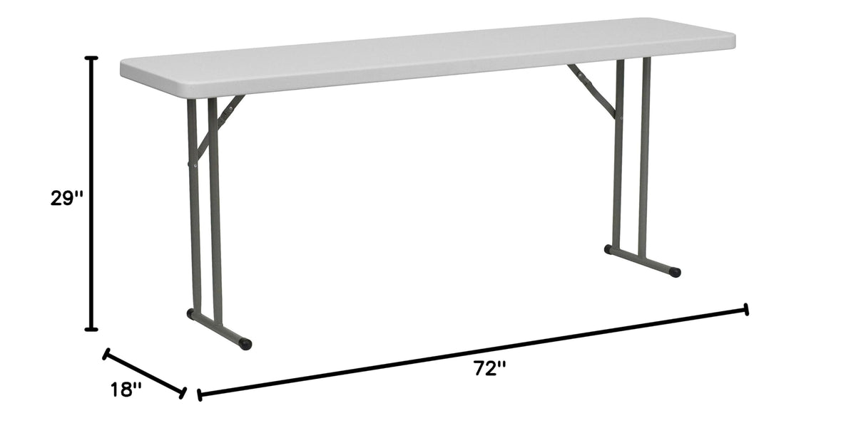6-Foot Granite White Plastic Folding Training Table G9730