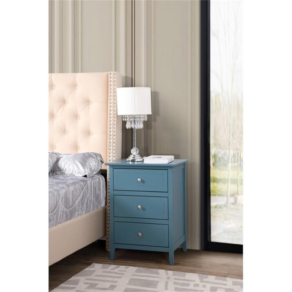 Set of 2 Engineered Wood 3-Drawer Nightstands M7262