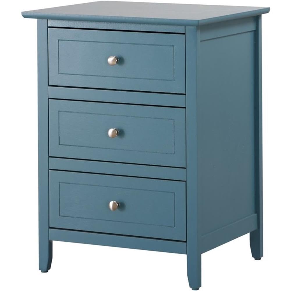 Set of 2 Engineered Wood 3-Drawer Nightstands M7262