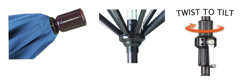 9' Round Aluminum Market Umbrella D637487