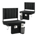3.5 Inch Thick Black Folding Stadium Chair with Backrest, 2 PCS D624458