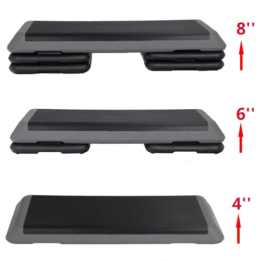 43-inch Adjustable Aerobic Stepper with 4 Risers D257341