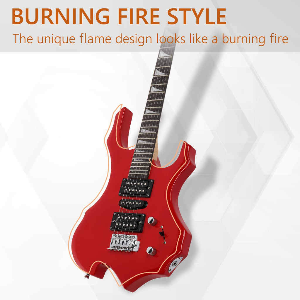 Red Electric Guitar Kit with Amplifier N2740