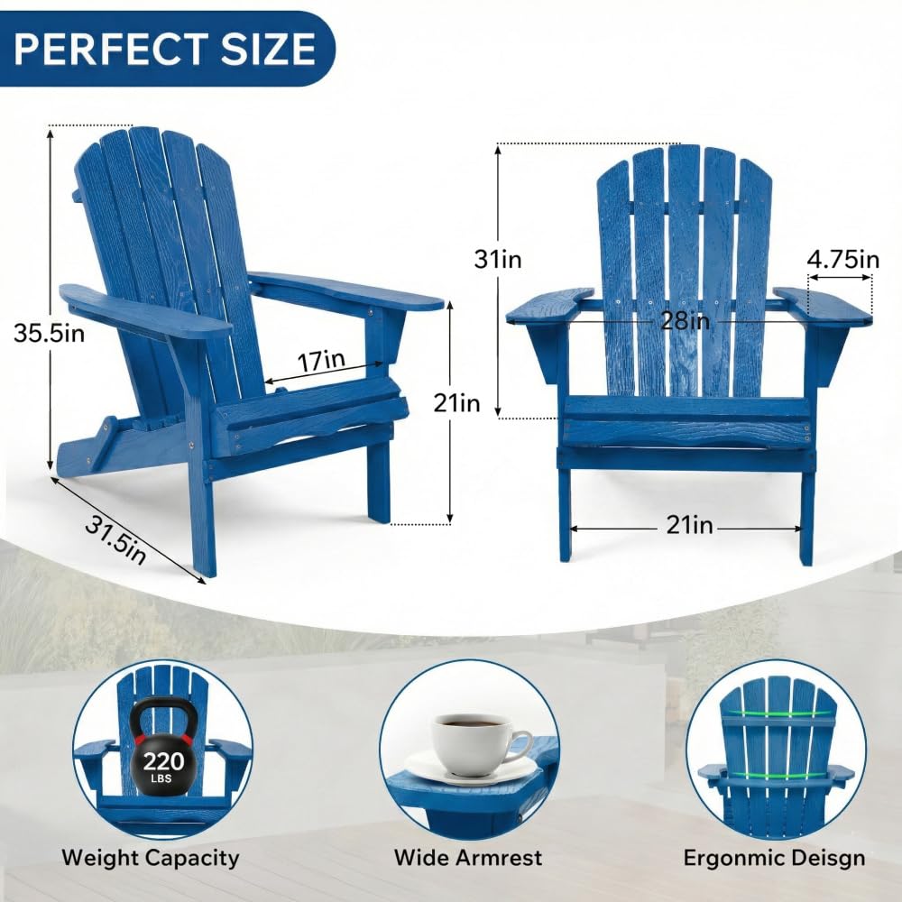 Wood Folding Adirondack Chair F7786