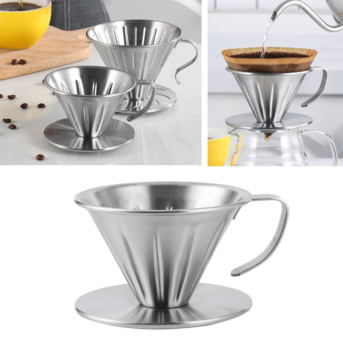 Pour over Stainless Steel Reusable Coffee Dripper D579