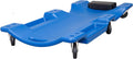 Blue Plastic Rolling Garage Creeper with Padded Headrest and 6 Casters B403