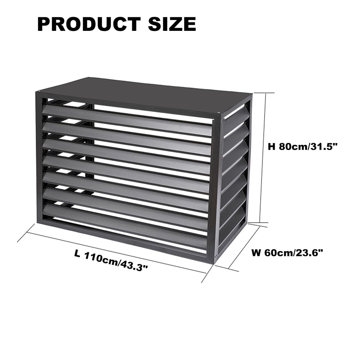 Aluminum 4-Panel AC Condenser Fence U4914