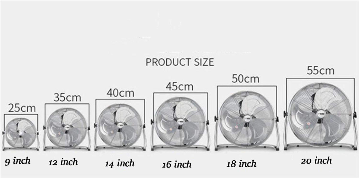 Metal High Velocity Fan Adjustable Floor Standing B7906