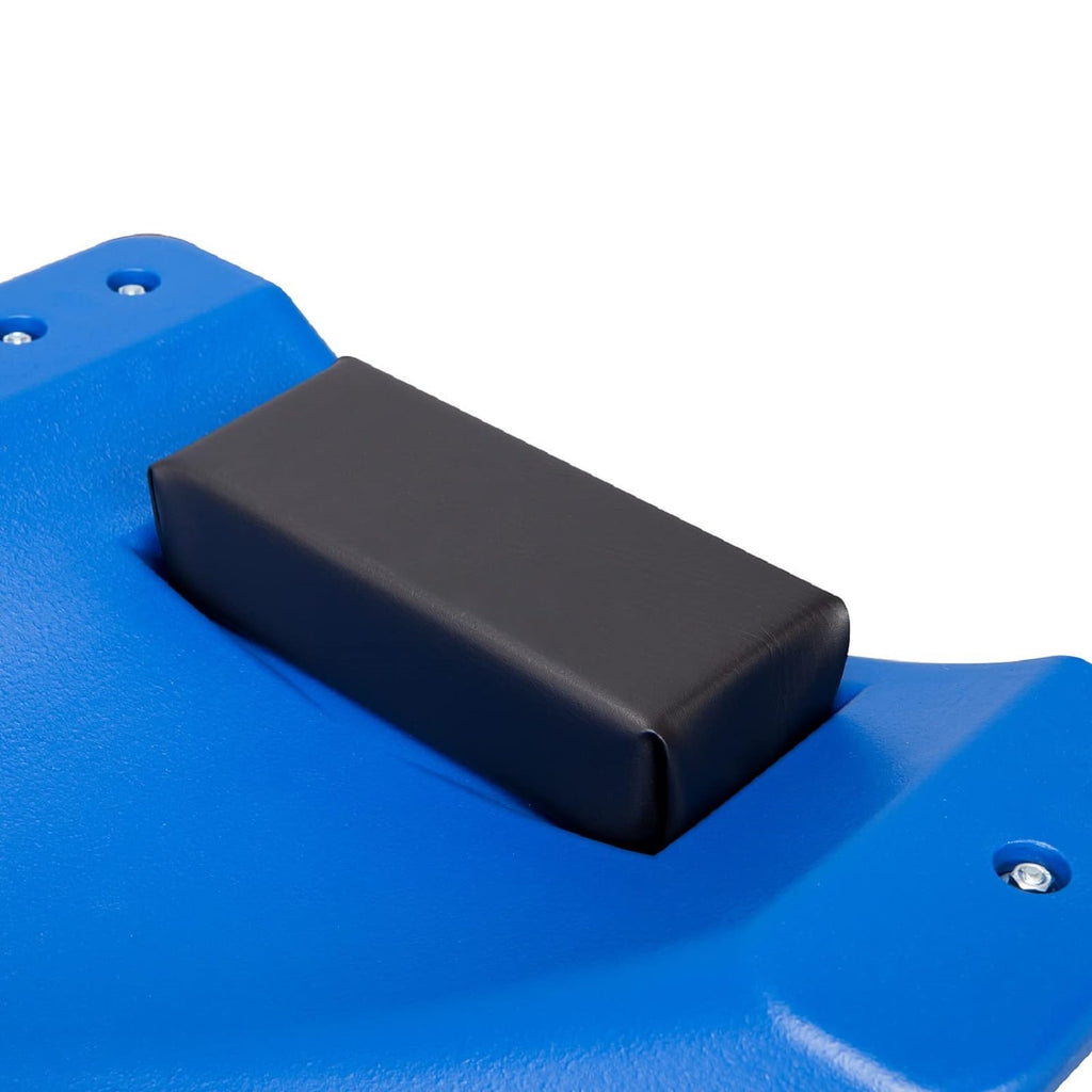 Blue Plastic Rolling Garage Creeper with Padded Headrest and 6 Casters B403