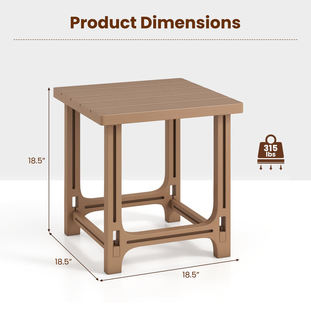 Brown Adirondack Side Table Set of 2 G1355