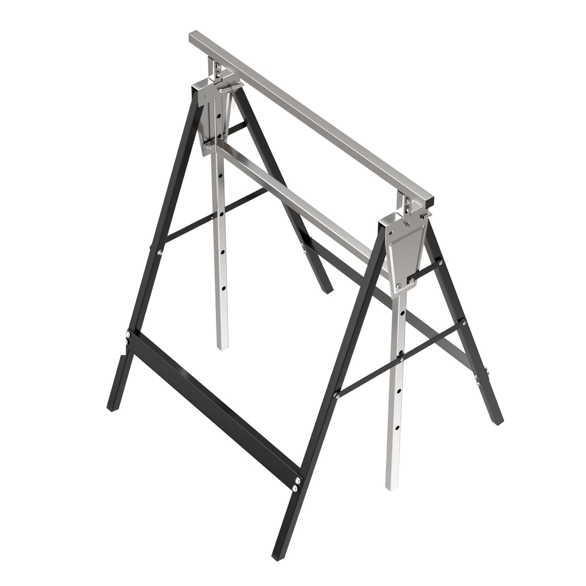 Heavy Duty Steel Sawhorse Brackets 2 Pack Adjustable Folding 330 lbs Capacity W5690