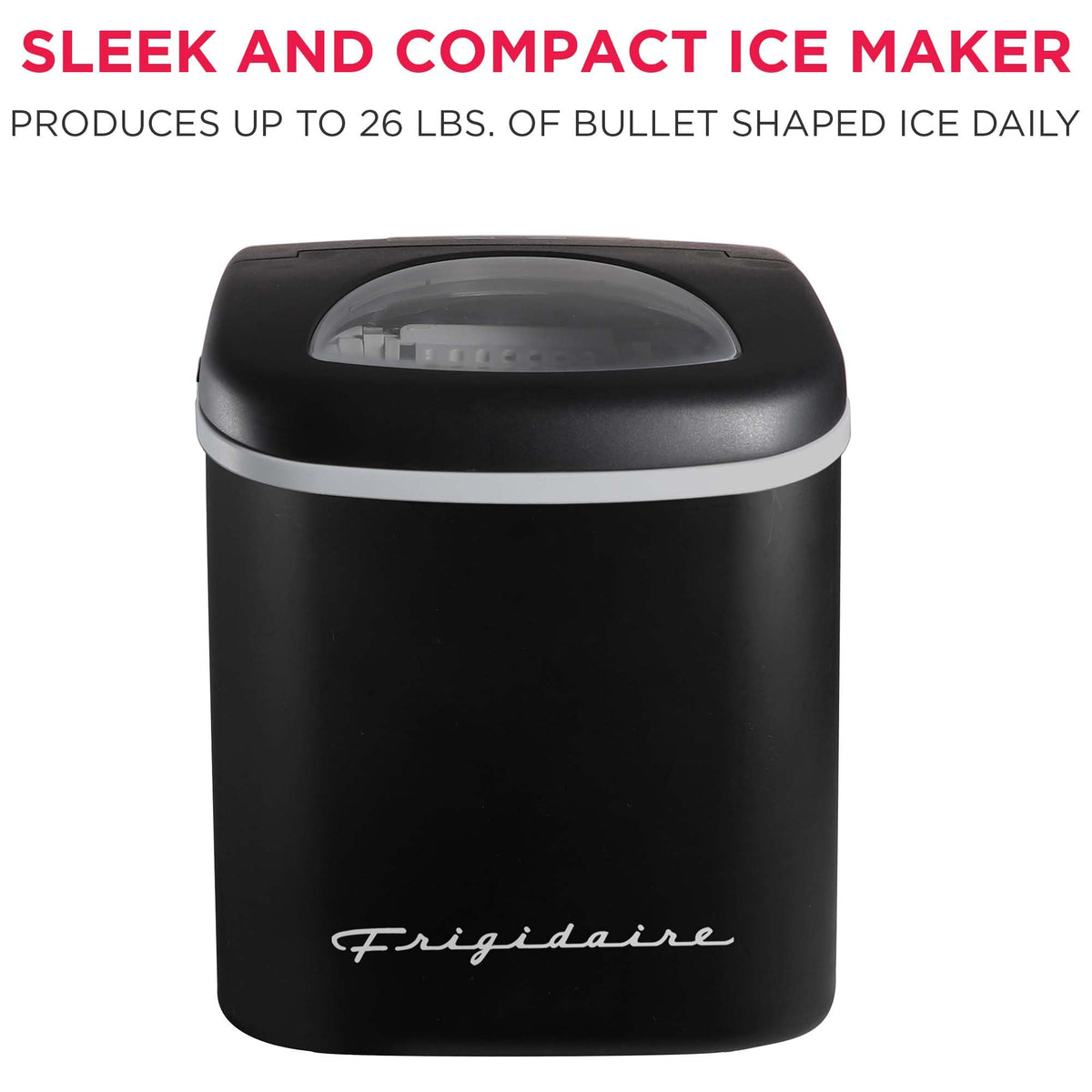 Compact Countertop Ice Maker 26 lb per Day Black I69212