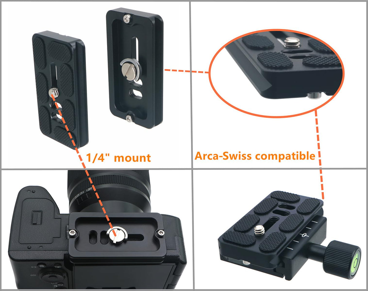 70mm Aluminum Quick Release Plate with 1/4" Screw I61494
