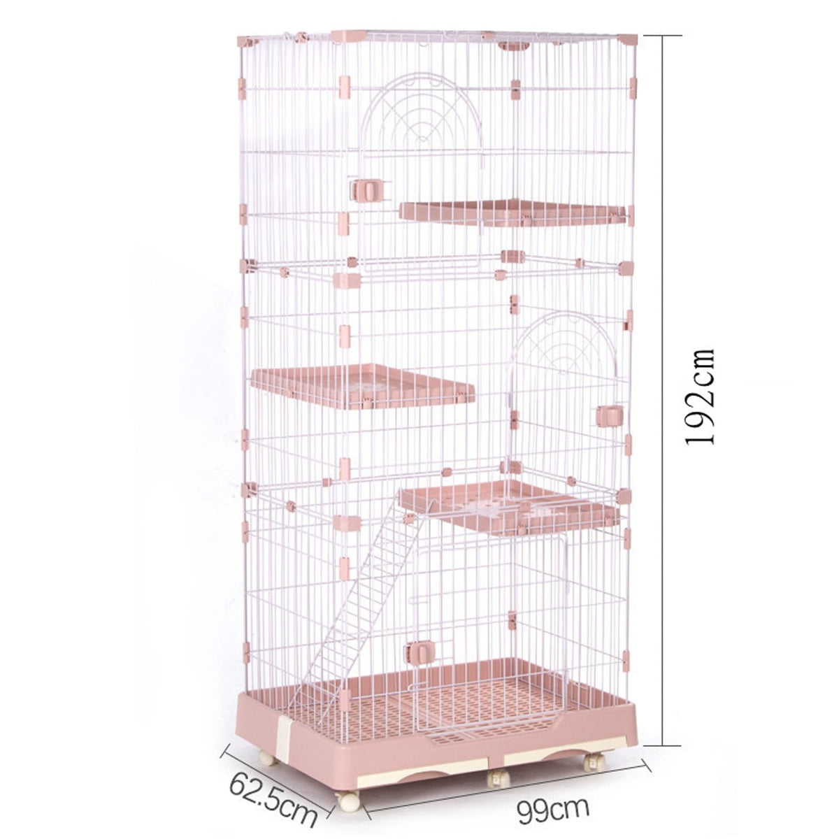 Foldable 4 Tier Large Detachable Cat Cage with Hammock H243661
