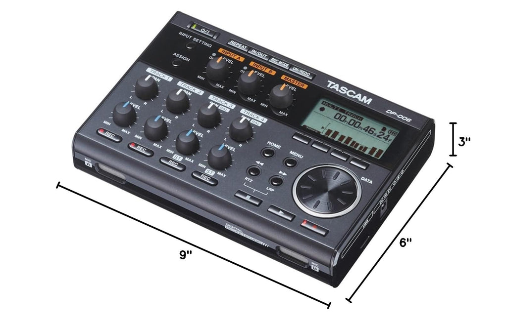 6-Track Digital Multi-Track Audio Recorder with Built-in Mics X621