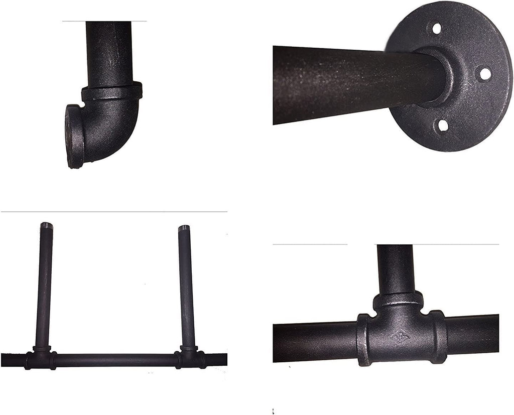 14" Deep 3 Pc Industrial Wall Mount Pipe Shelf X630