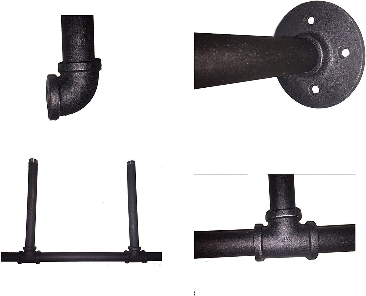 14" Deep 3 Pc Industrial Wall Mount Pipe Shelf X630