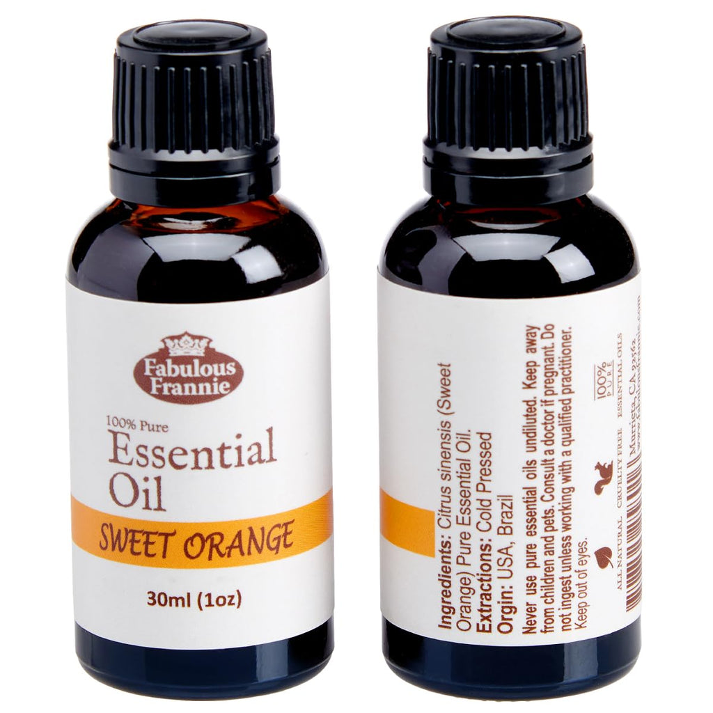 4 Pure Essential Oil Set Peppermint Lavender Sweet Orange Tea Tree 30ml H434126