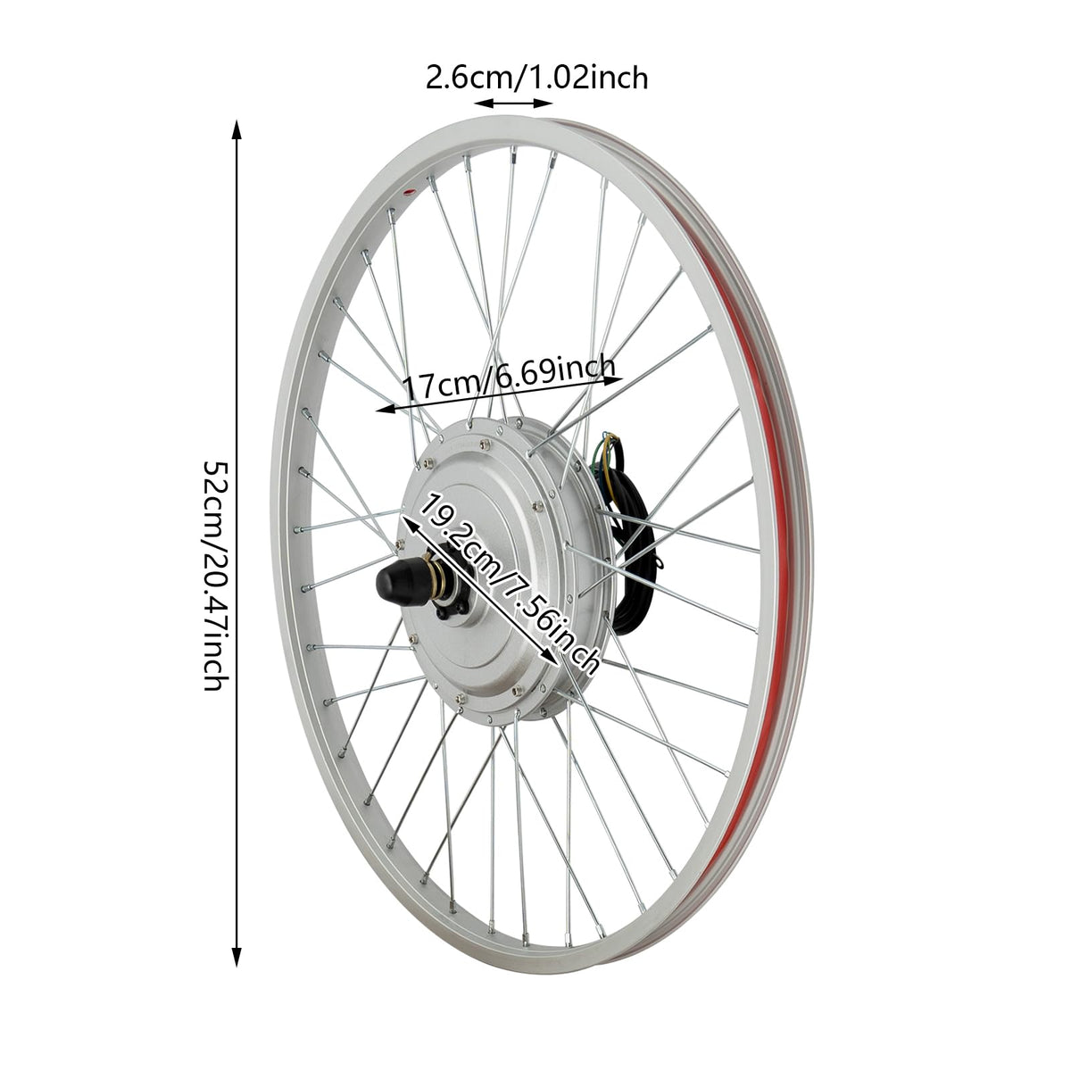 36V 750W Front Brushless Motor Electric Bicycle Conversion Kit D510
