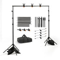 6.6 x 10FT Adjustable Backdrop Support Stand with Carrying Bag and 3 Clamps T3593