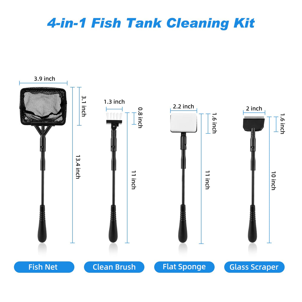 Small Fish Tank Cleaner Aquarium Cleaning Tools Kit X20731