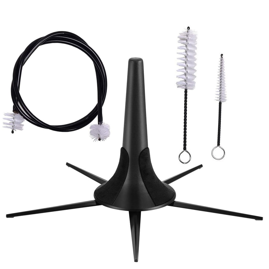 Trumpet Stand and Care Kit with Mouthpiece, Valve, Snake Brush, Foldable Metal 5 Legs F732839