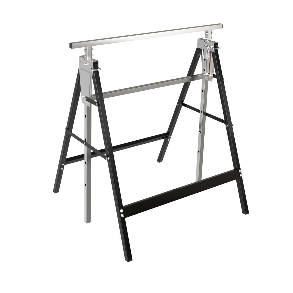 Heavy Duty Steel Sawhorse Brackets 2 Pack Adjustable Folding 330 lbs Capacity W5690