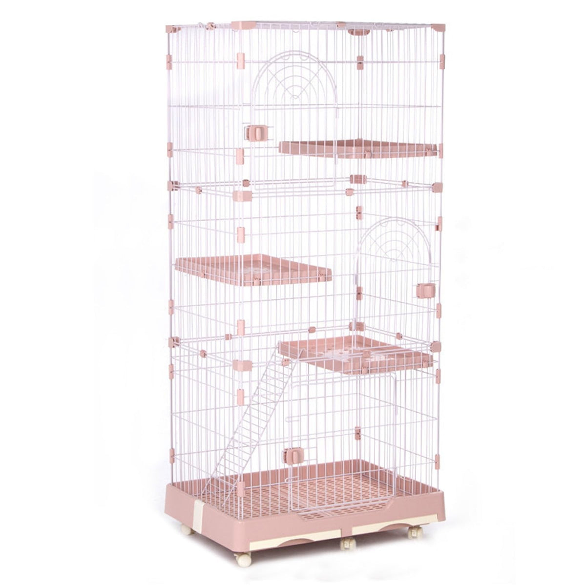 Foldable 4 Tier Large Detachable Cat Cage with Hammock H243661