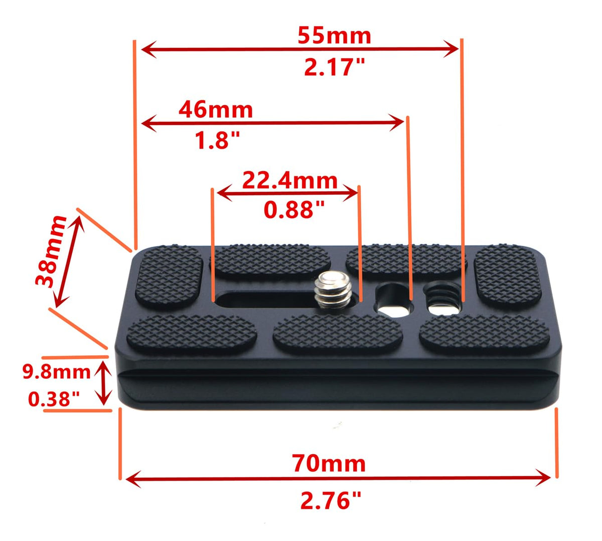 70mm Aluminum Quick Release Plate with 1/4" Screw I61494