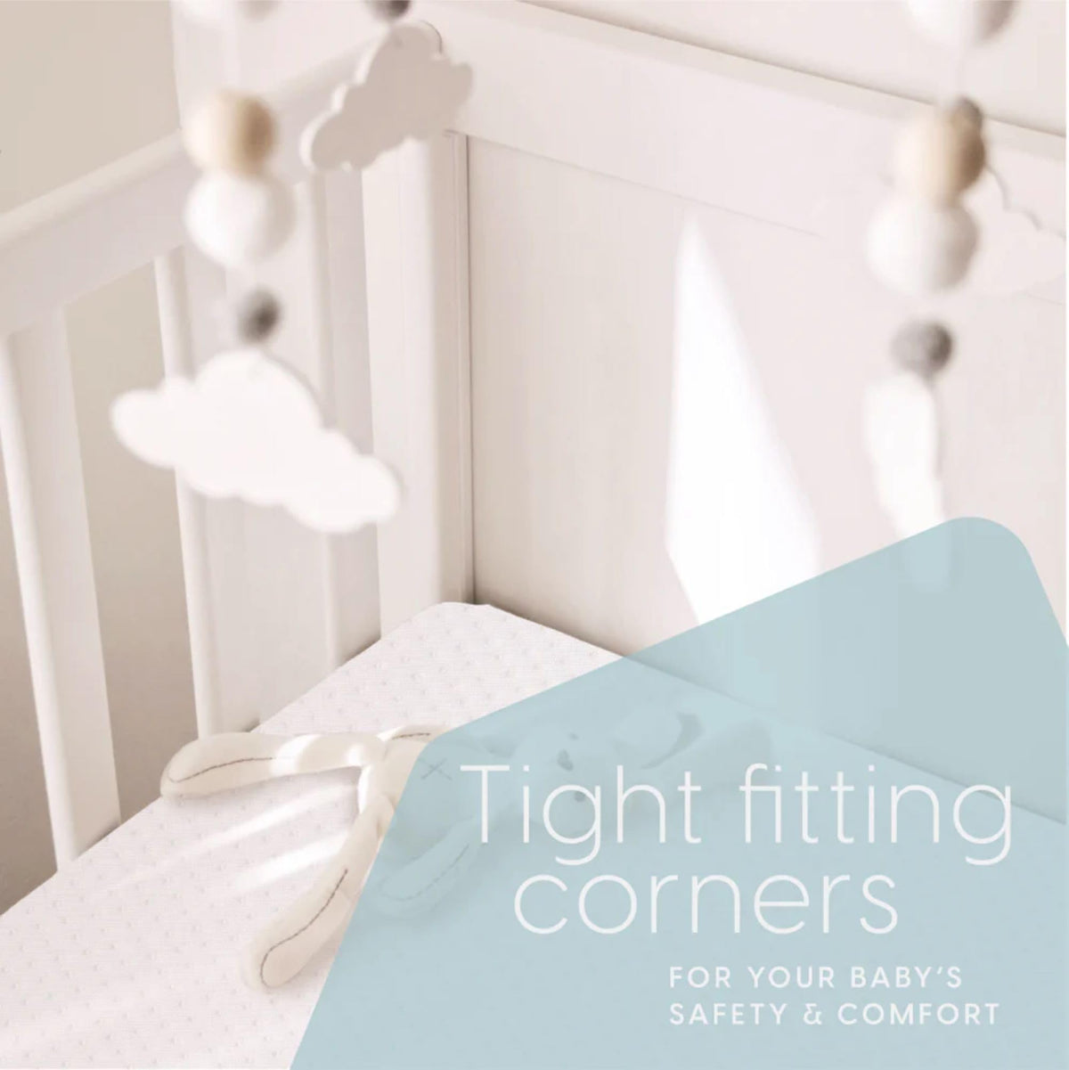 Infant Crib and Toddler Mattress, Machine Washable Waterproof Cover I913