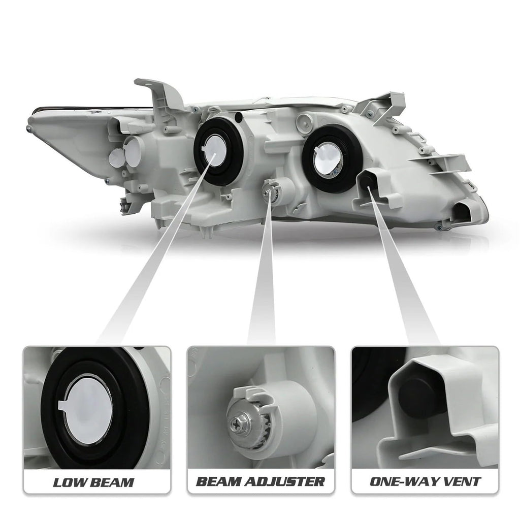 Toyota Camry Front Bumper Headlight Black Housing 1 Pair N46093
