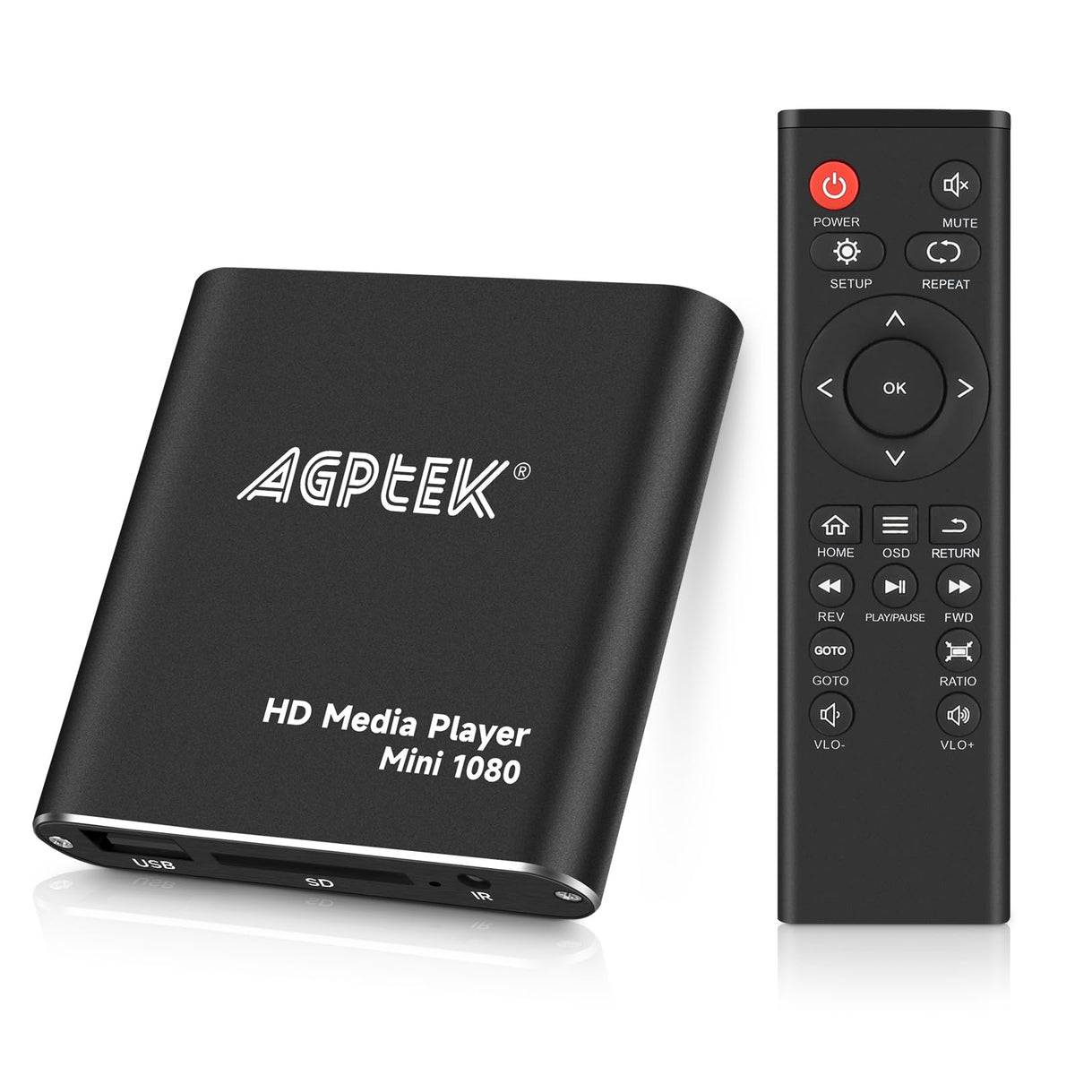 Black Mini 1080p Full-HD HDMI Digital Media Player A746