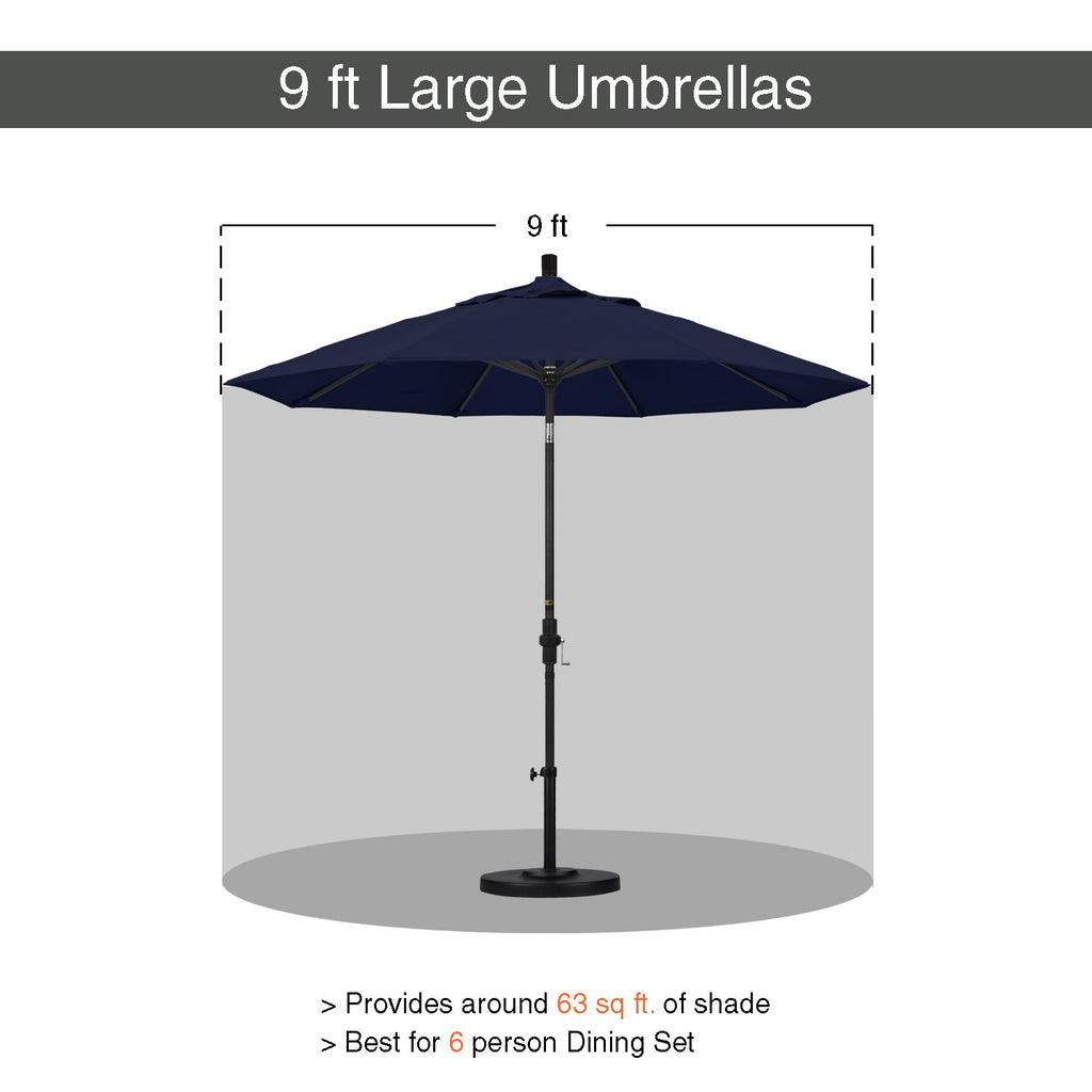 9' Round Aluminum Market Umbrella D637487