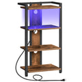 4-Tier Media Stand with Charging Station & LED Light B807