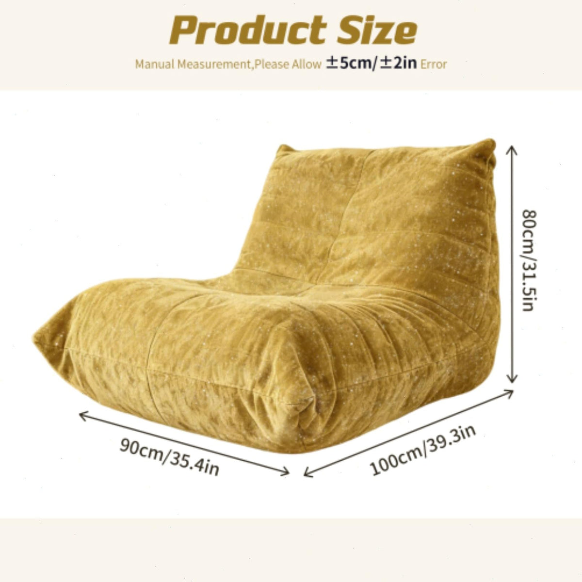 Memory Foam Flannelette Bean Bag Chair J214