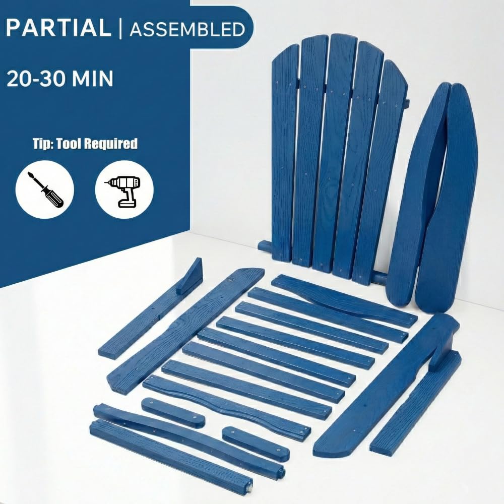 Wood Folding Adirondack Chair F7786