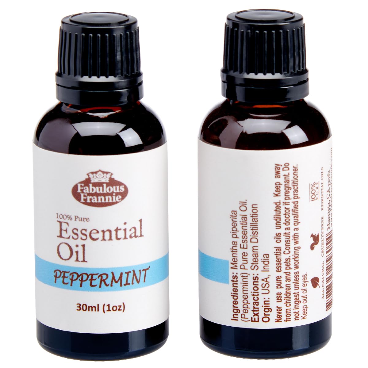 4 Pure Essential Oil Set Peppermint Lavender Sweet Orange Tea Tree 30ml H434126