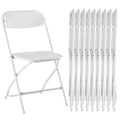 White 10 Pack Folding Chair with 330-Pound Capacity N368