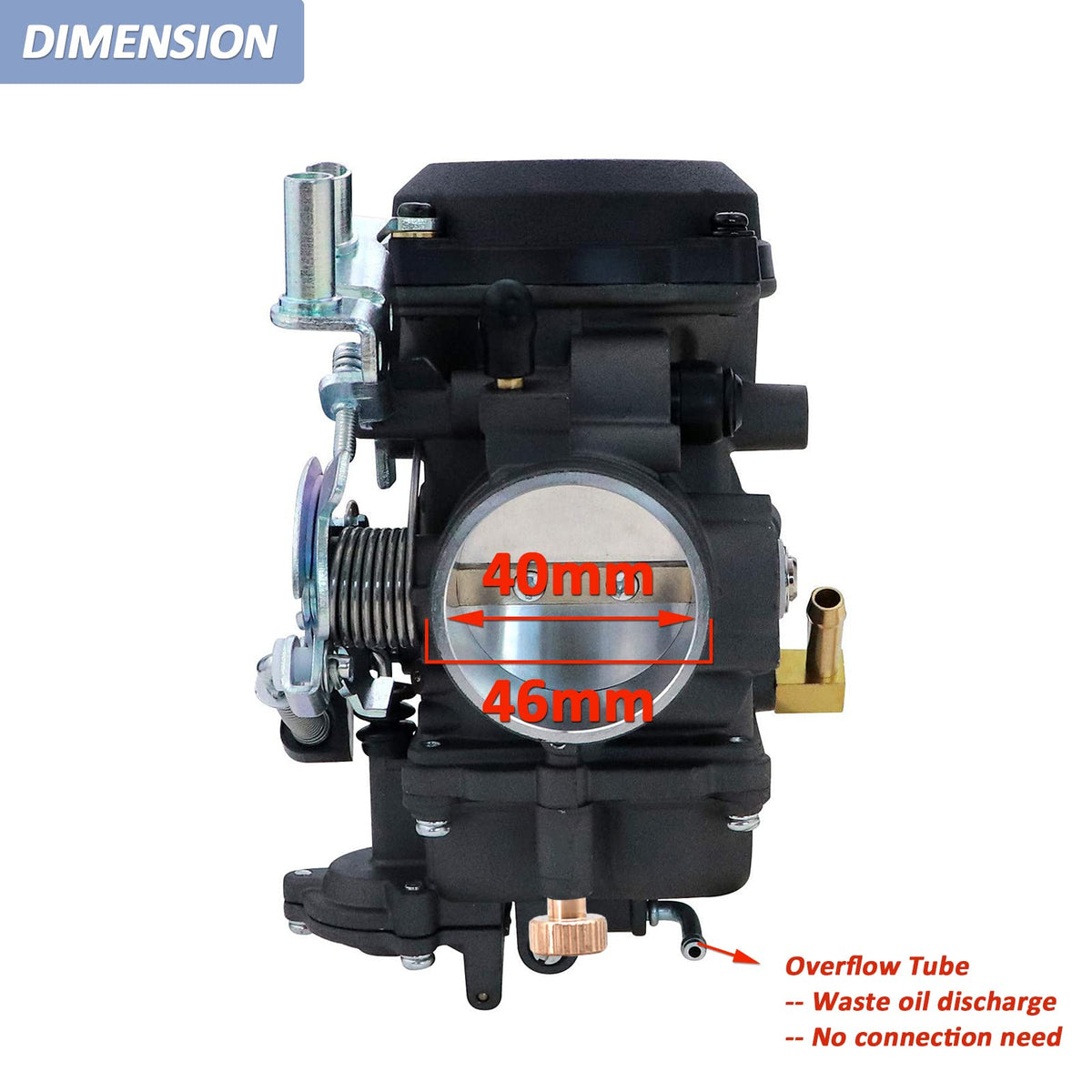 CV40 Carburetor with Fuel Filter Spark Plug Jets F299