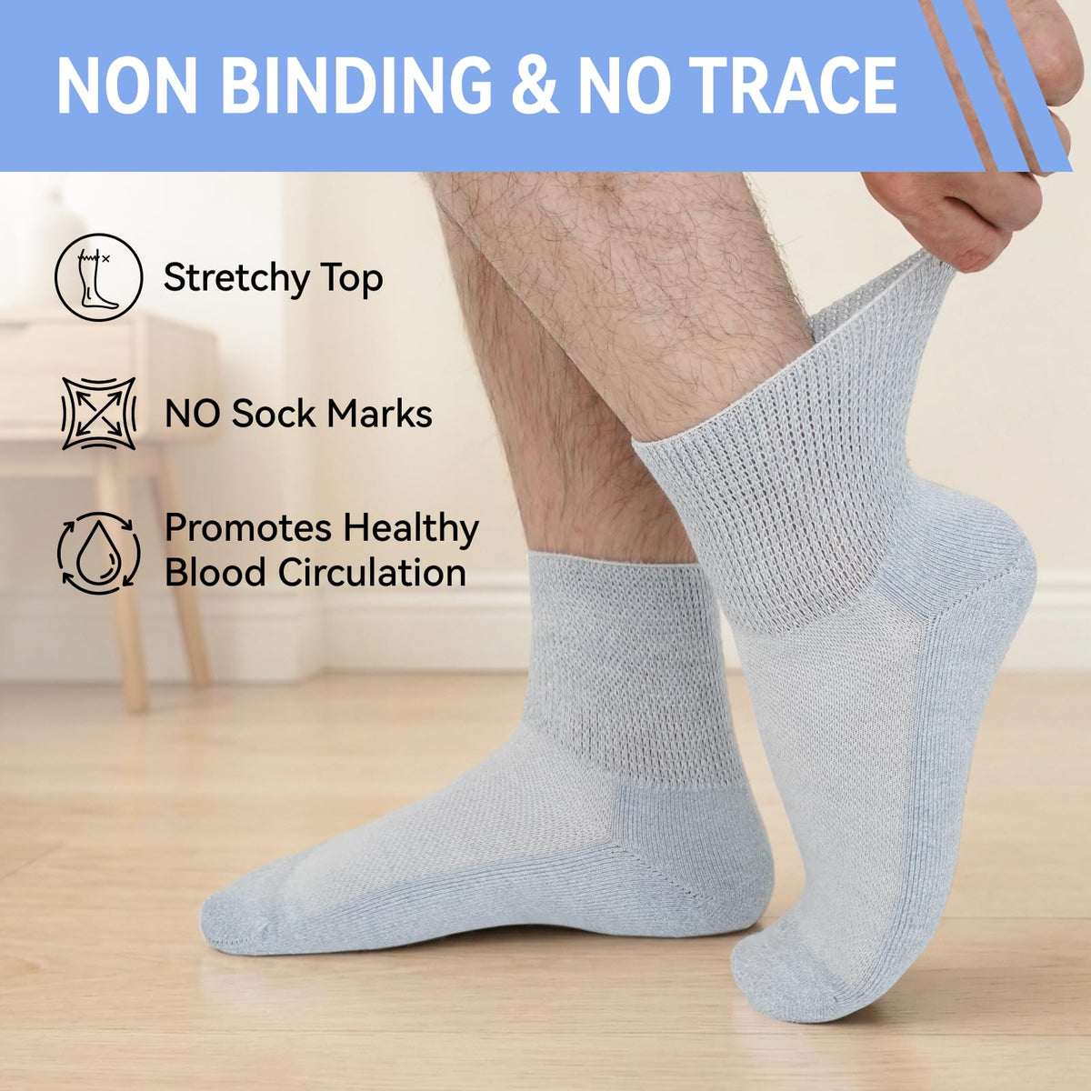 Non Binding Wide Ankle Socks I811