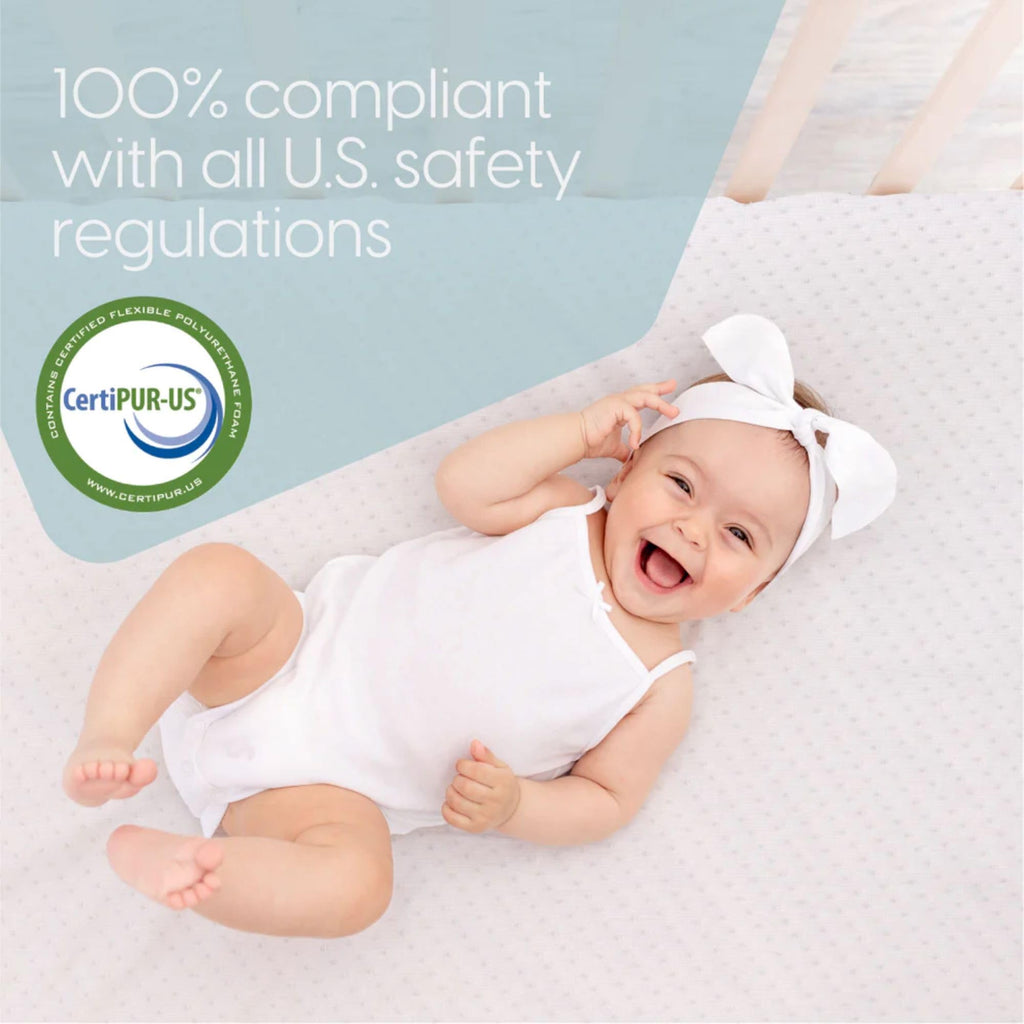 Infant Crib and Toddler Mattress, Machine Washable Waterproof Cover I913