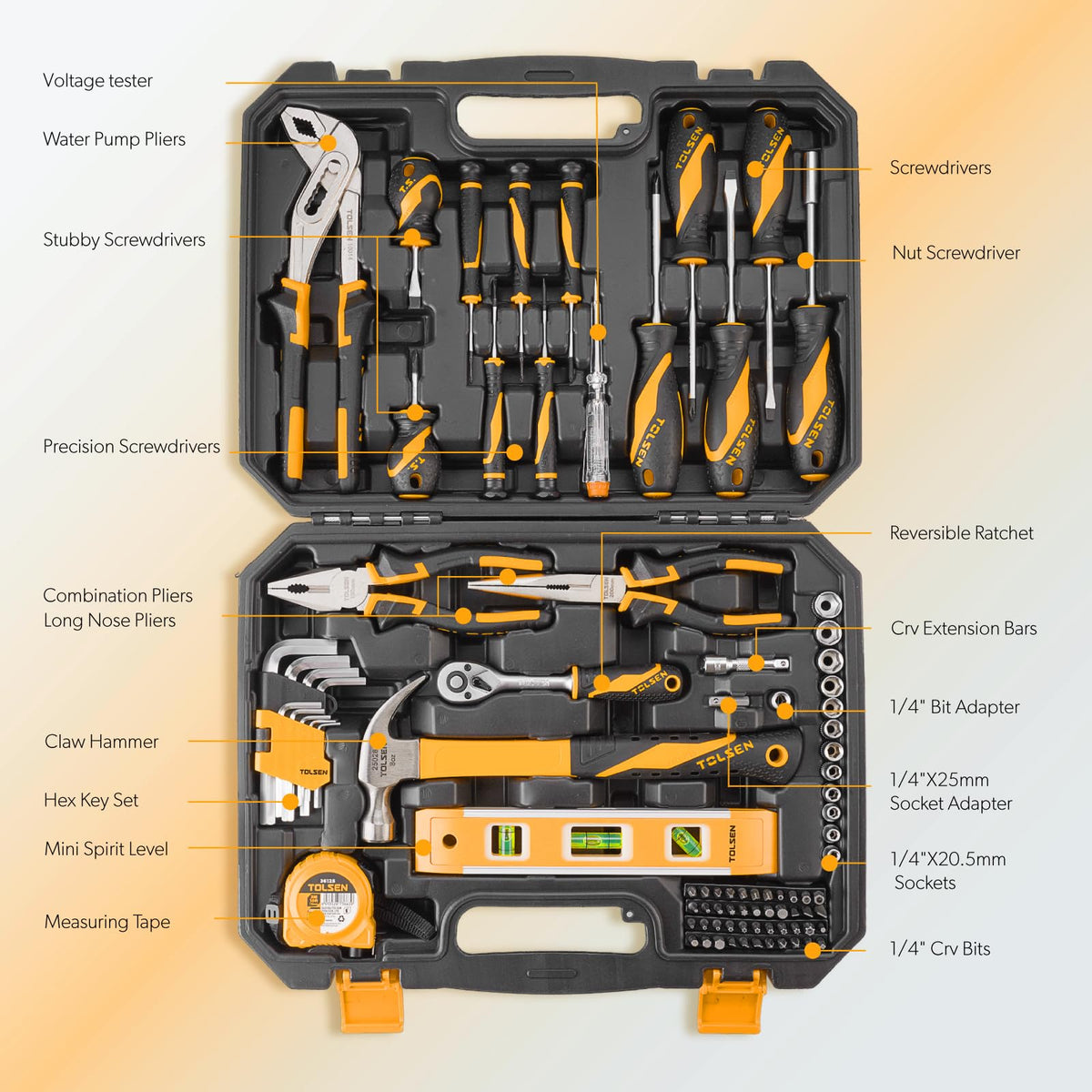 Household Tool Set with Toolbox C770