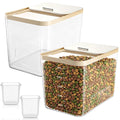 2 Pack 30 Lbs Airtight Dog Food Storage Container with Scoops Q554
