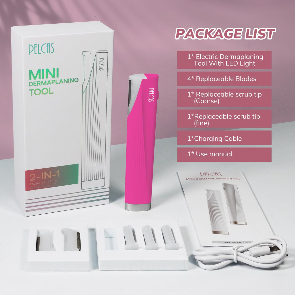 Electric Dermaplaning Tool Kit with LED I467824