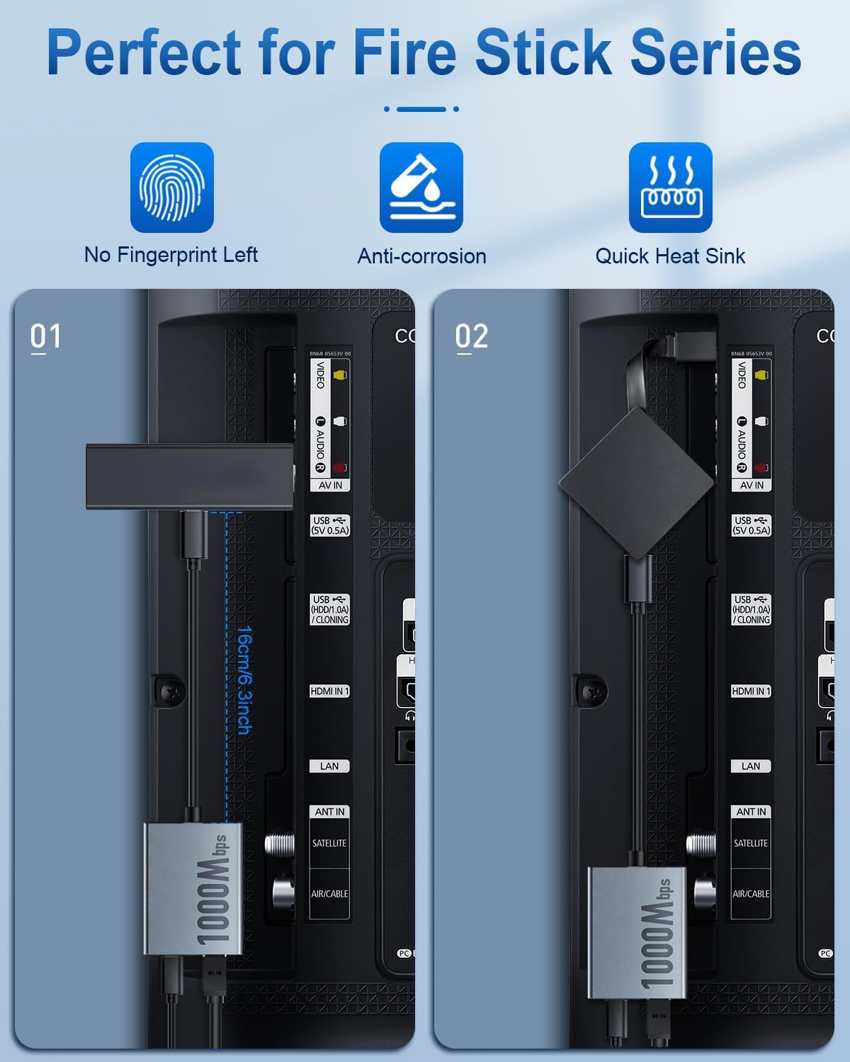 1000 Mbps Micro USB to RJ45 Ethernet Adapter B441638