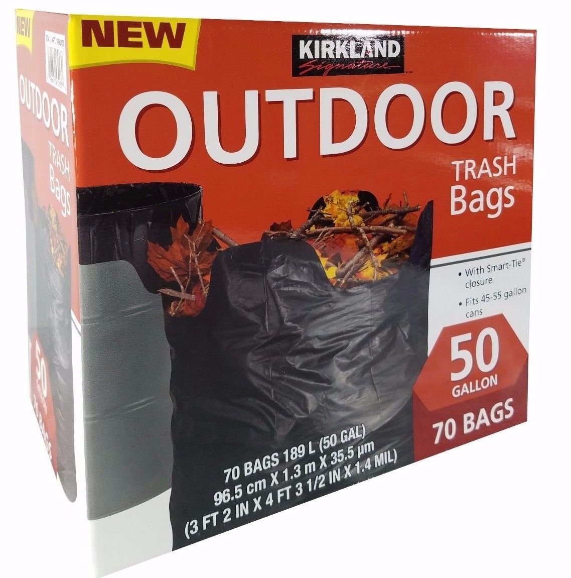 Outdoor 50 gallon Trash Bags 70 Pack J205
