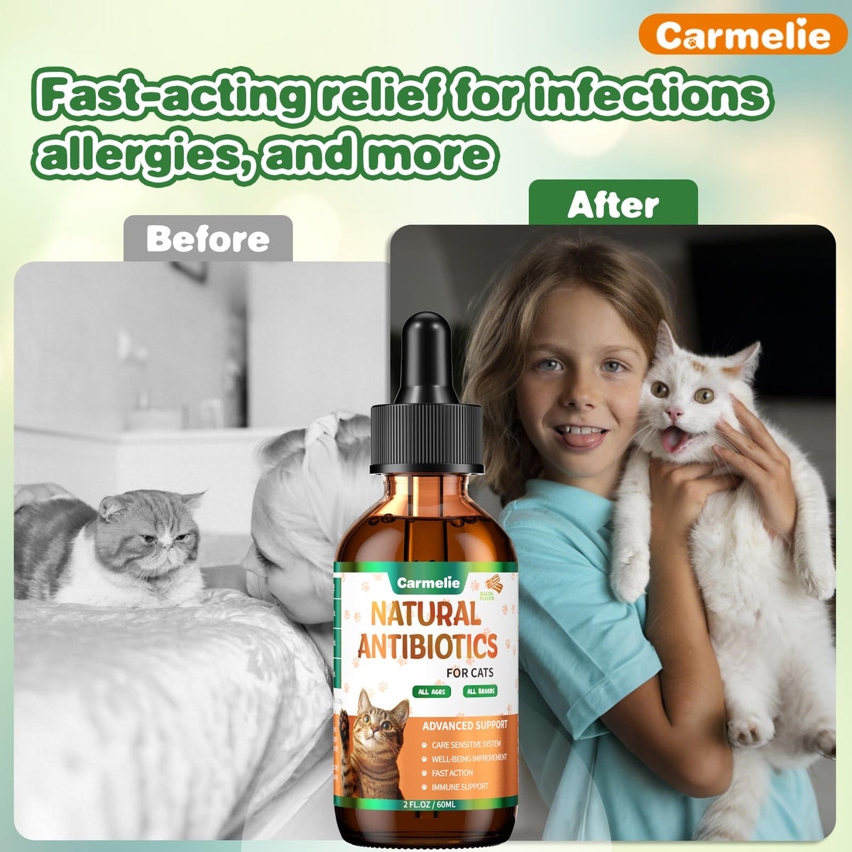 2 fl oz Natural Antibiotics for Cats U774
