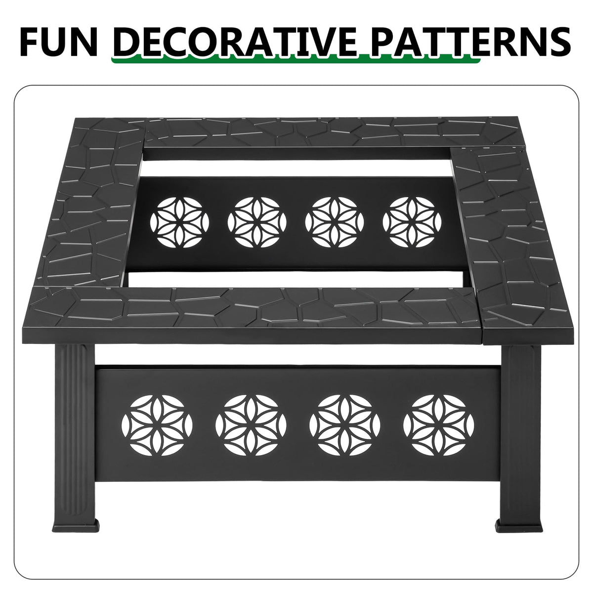 32 Inch Metal Outdoor Fire Pit T6911